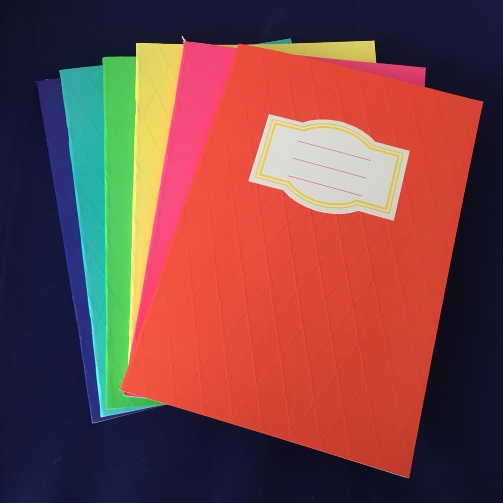 Retro Rainbow Neon Notebook Set 6pc. Set
